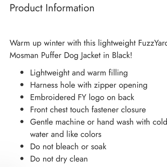 black corduroy puffy coat dog jacket - Picture 5 of 11